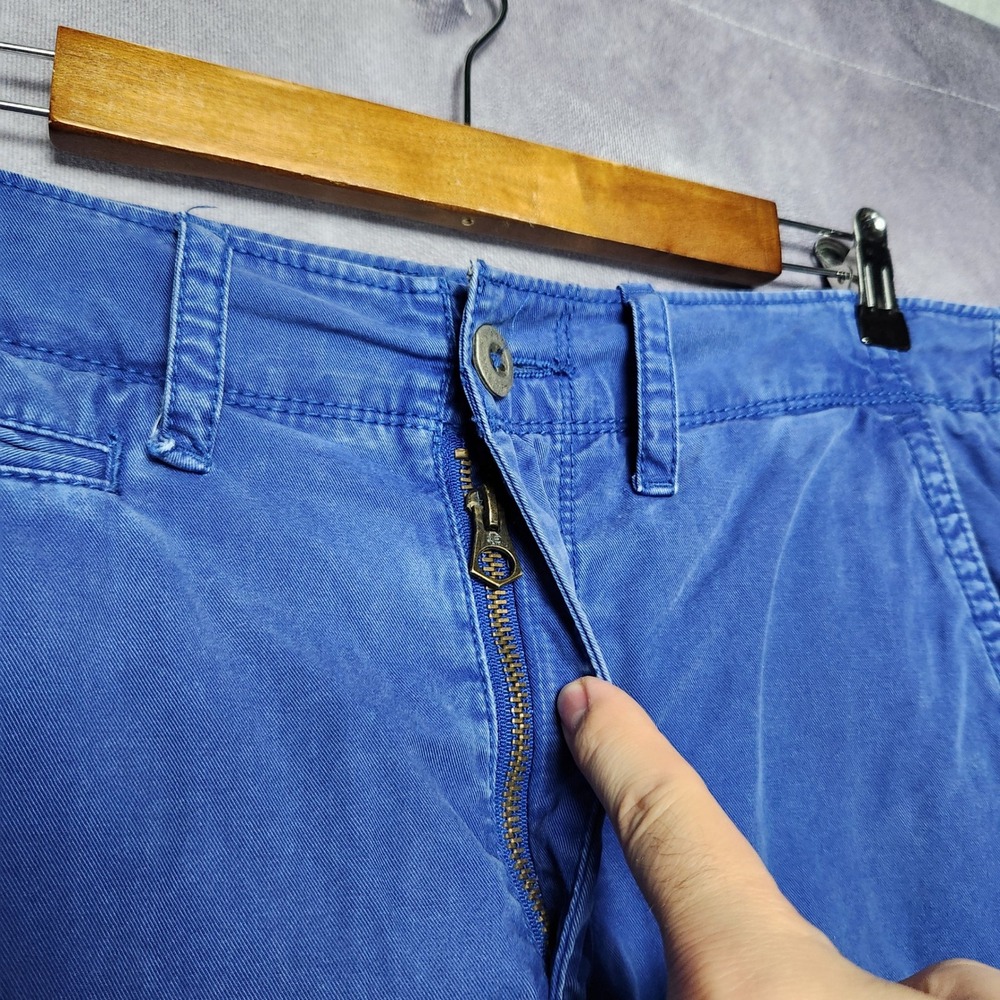 American Eagle Outfitters Mens Blue Prep Length Cotton Twill Shorts Size 34 - Picture 7 of 16